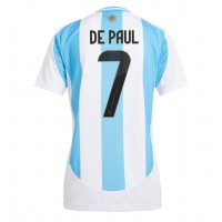 Argentina Rodrigo De Paul #7 Hemmatröja Kvinnor Copa America 2024 Korta ärmar